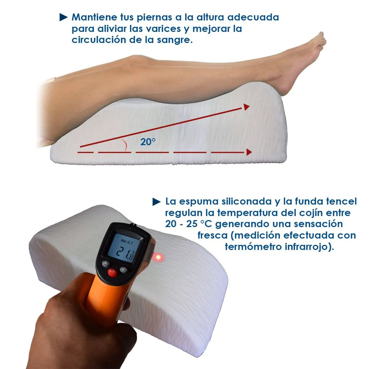 TERAFLEX - Almohada  Antivarices  TERAFLEX  62x32x23 CM