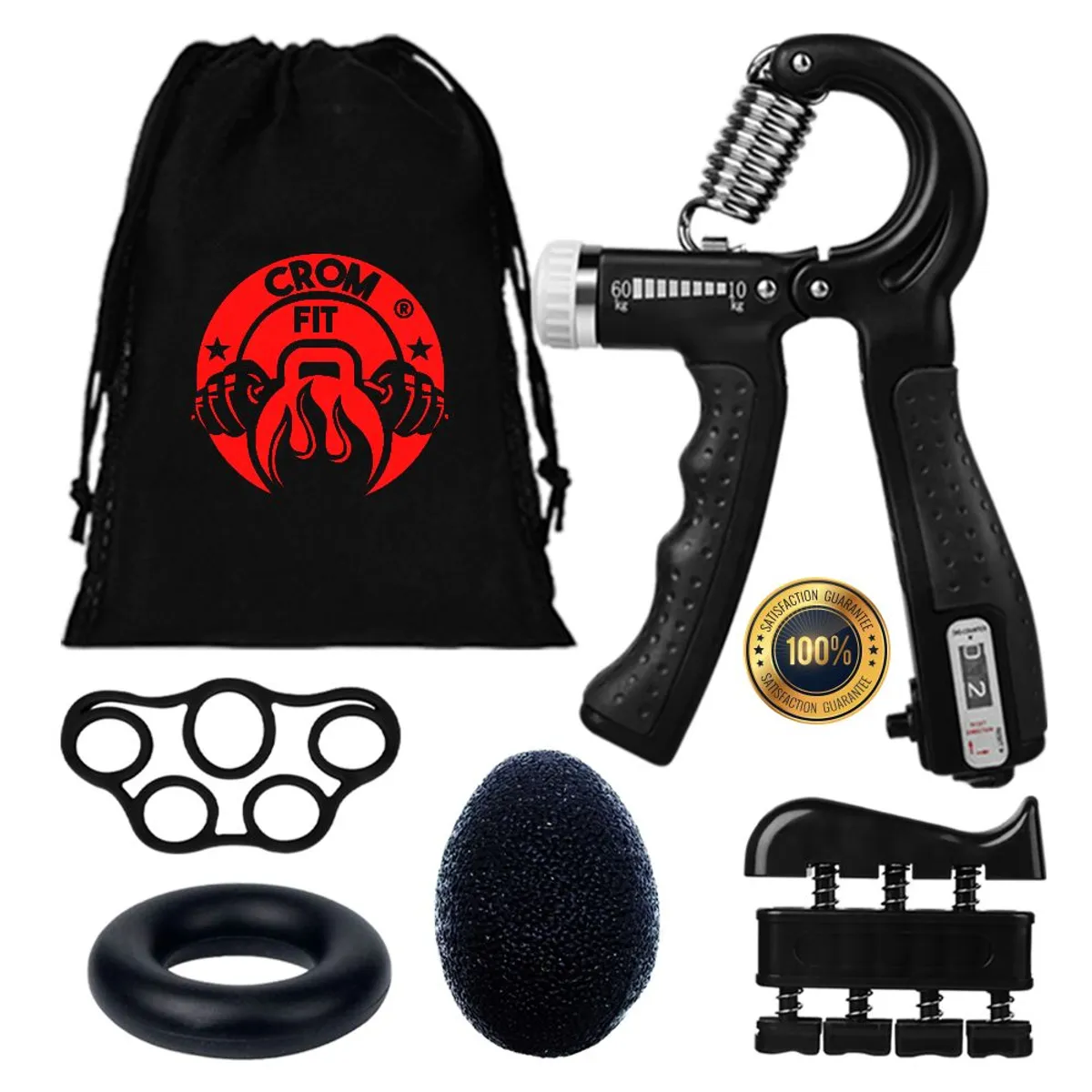 HOLGU - Pack Hand Grip 5 Piezas Contador y Regulador 60kg