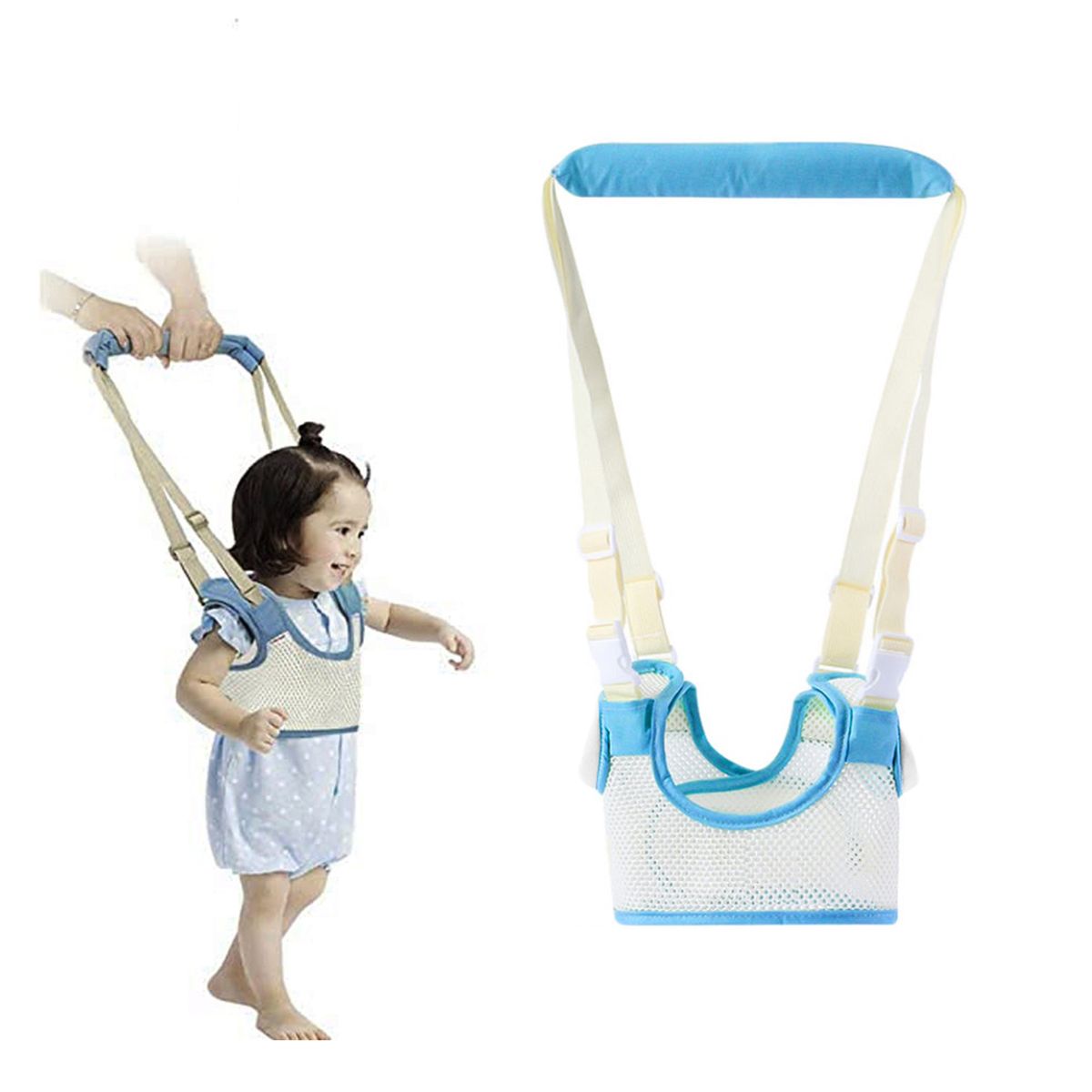 GENERICO - Arnes caminador malla celeste para bebe