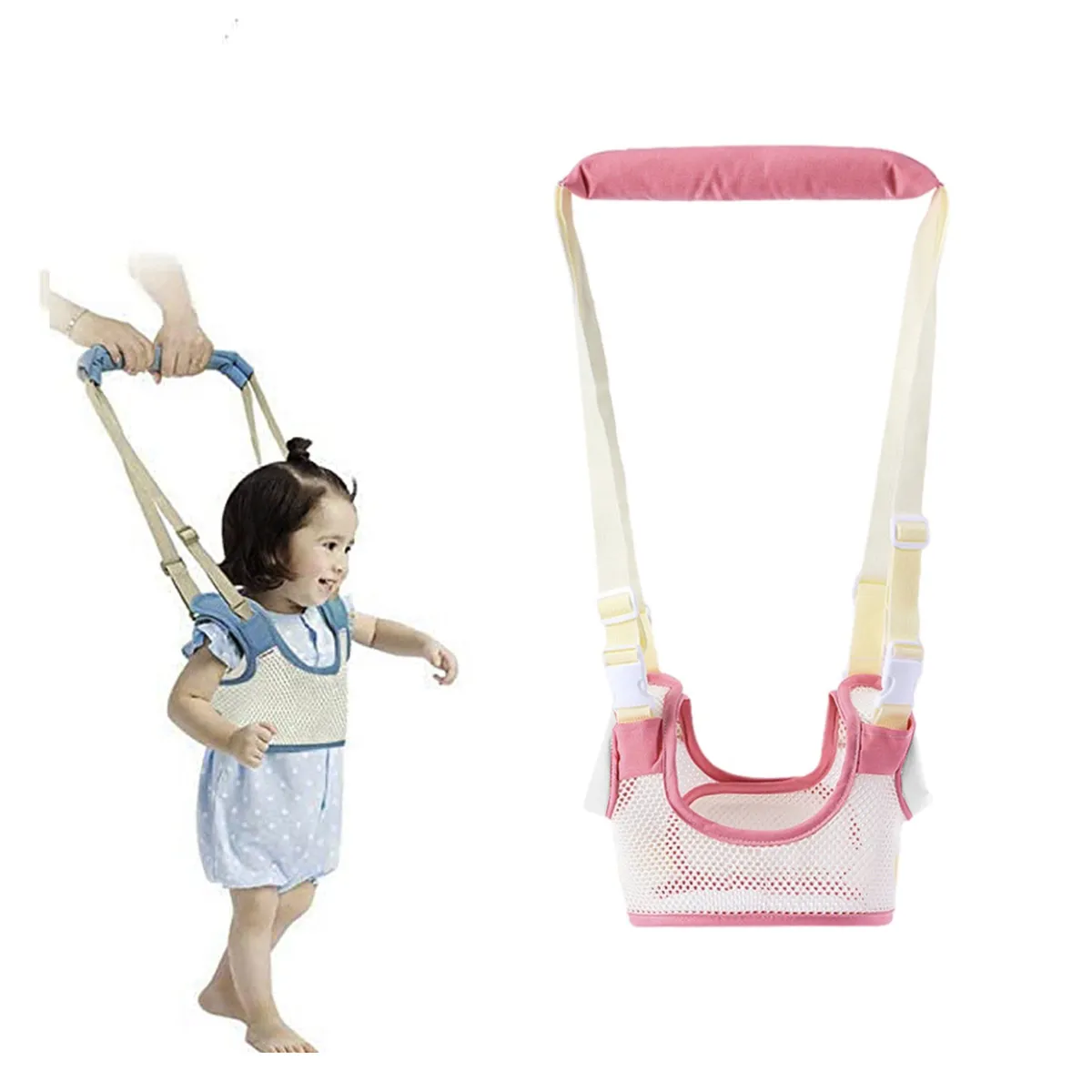 GENERICO - Arnes caminador malla rosado para bebe