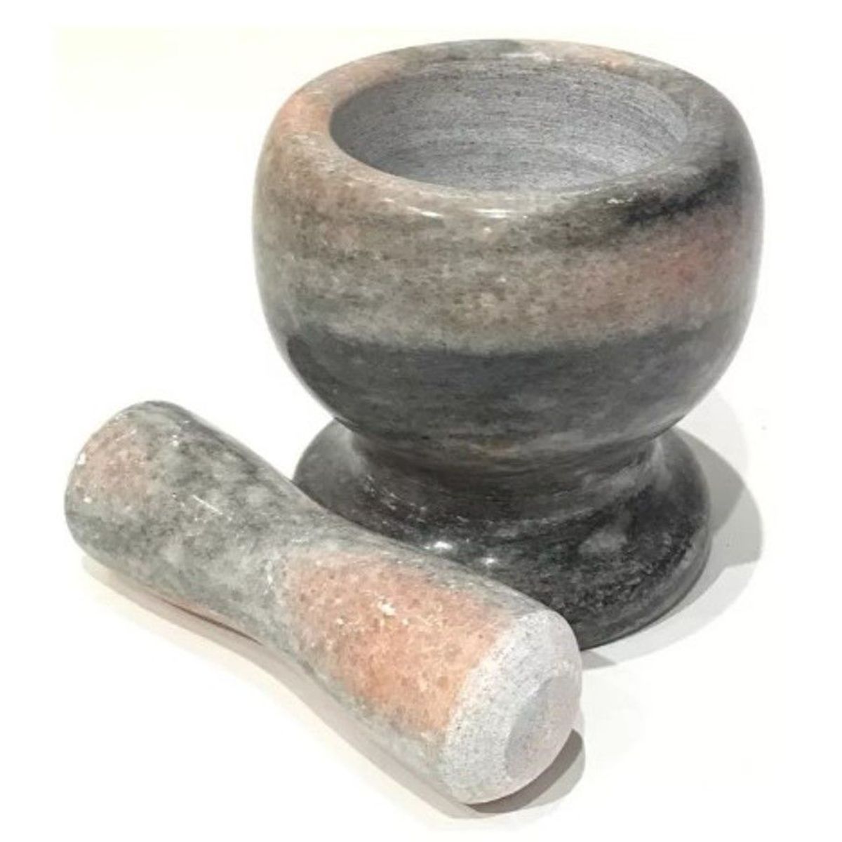 GENERICO - Mortero  para cocina Gris con Salmon + Pilon marmoleado