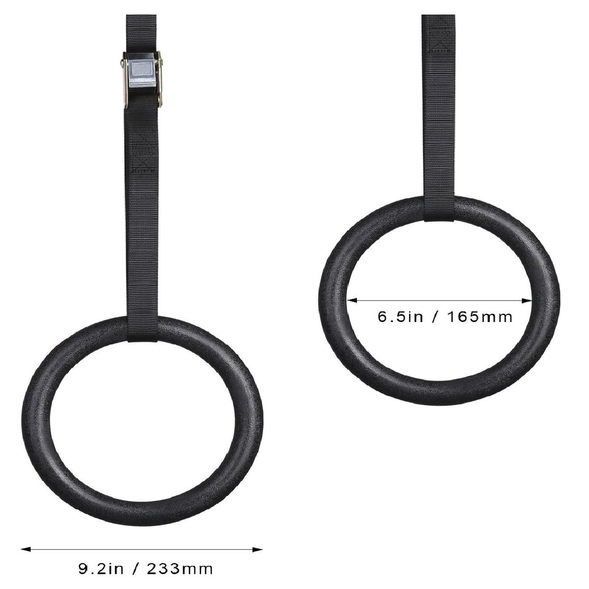 ALPHA GYM - Anillas de gimnasia profesional black