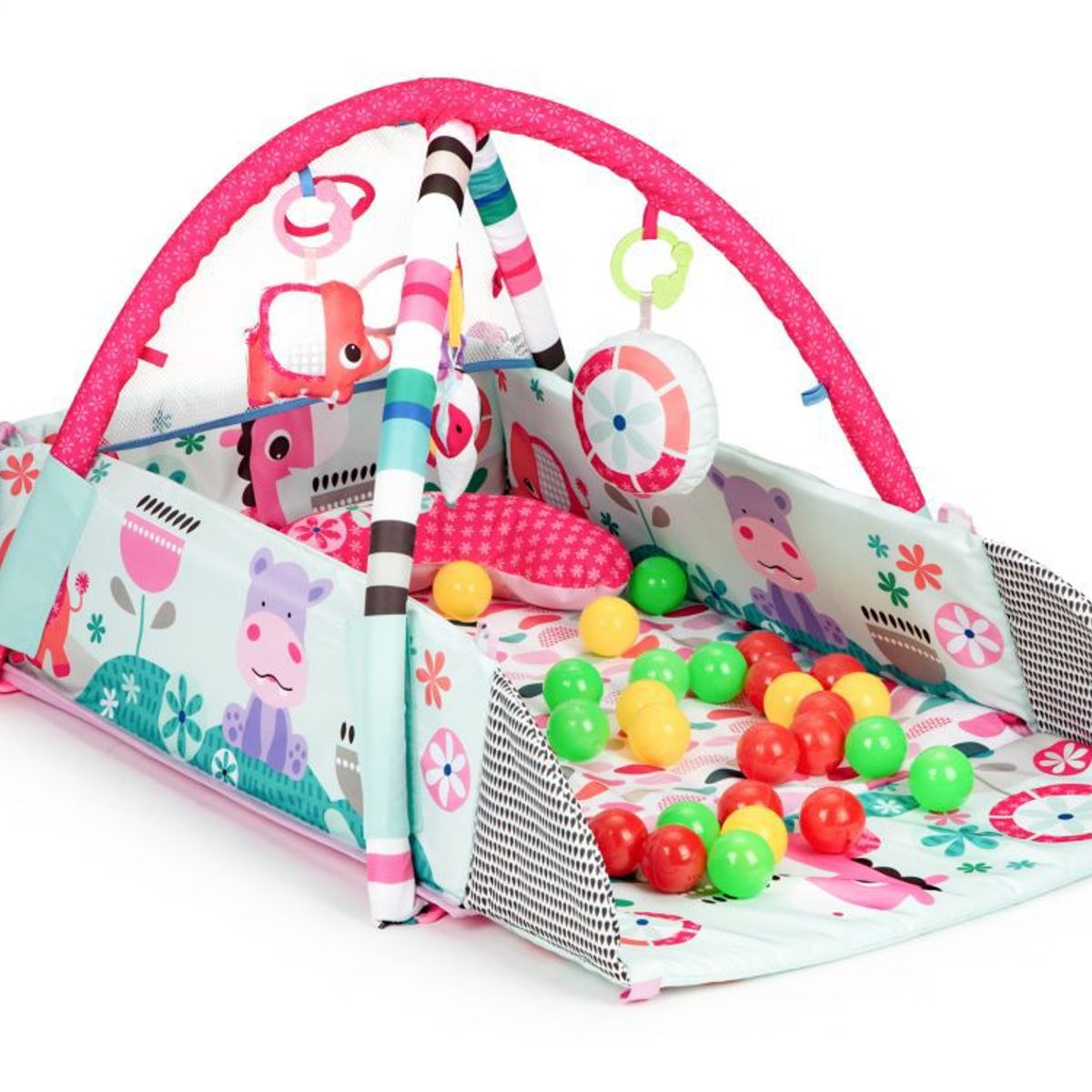 GENERICO - Gimnasio para Bebé multifunción 5 en 1 Rosado