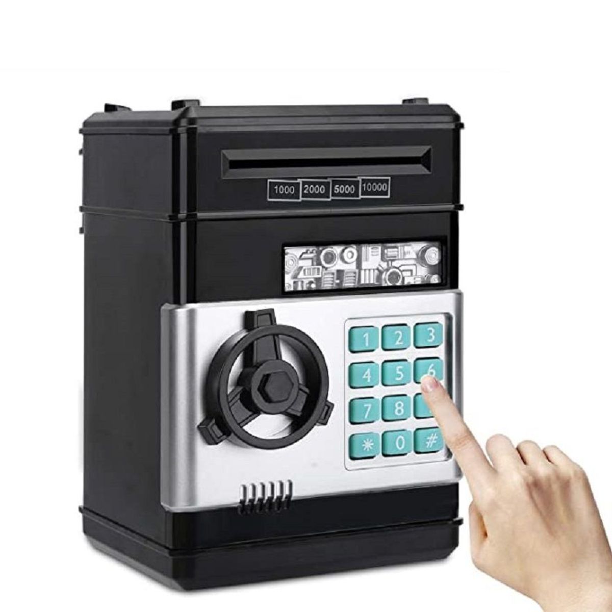 GENERICO - Alcancía Caja Fuerte Electrónica Monedas Billetes - Negro