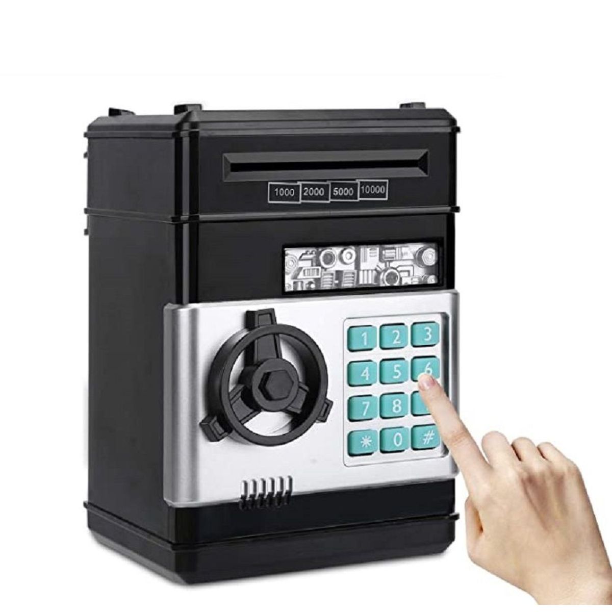 GENERICO - Alcancía Caja Fuerte Electrónica Monedas Billetes - Negro