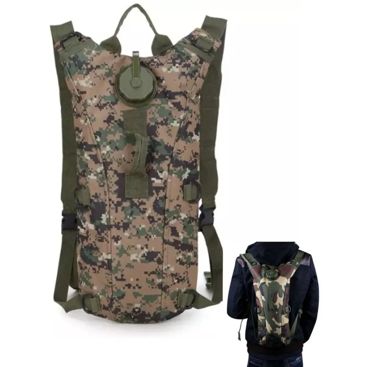 RUNNING SPORT PERU - Mochila de Hidratación color Camuflado 3ltrs