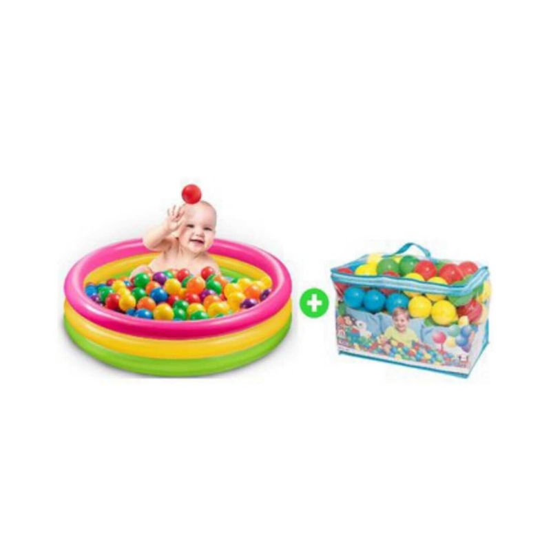 BESTWAY - Piscina Inflable Intex + 100 pelotas bestway