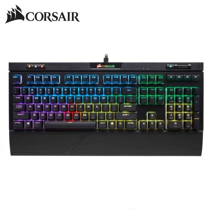 CORSAIR - Teclado mecánico CORSAIR STRAFE RGB MK2 - CHERRY® MX Red SP