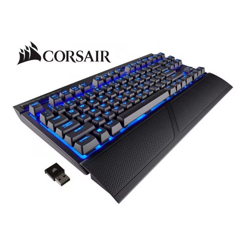 CORSAIR - TECLADO GAMER CORSAIR K63 MECÁNICO INALÁMBRICO LED AZUL