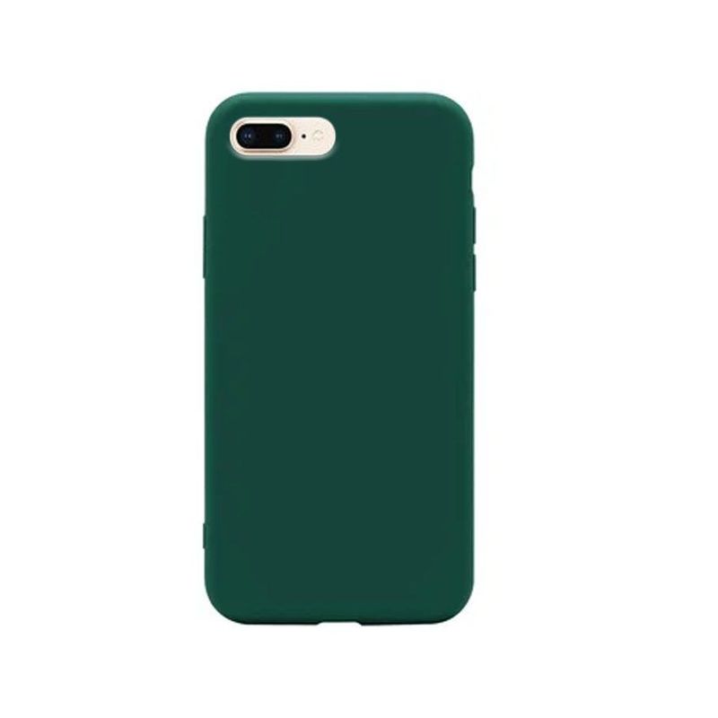 GENERICO - Iphone 7 plus case protector de silicona - verde OSCURO