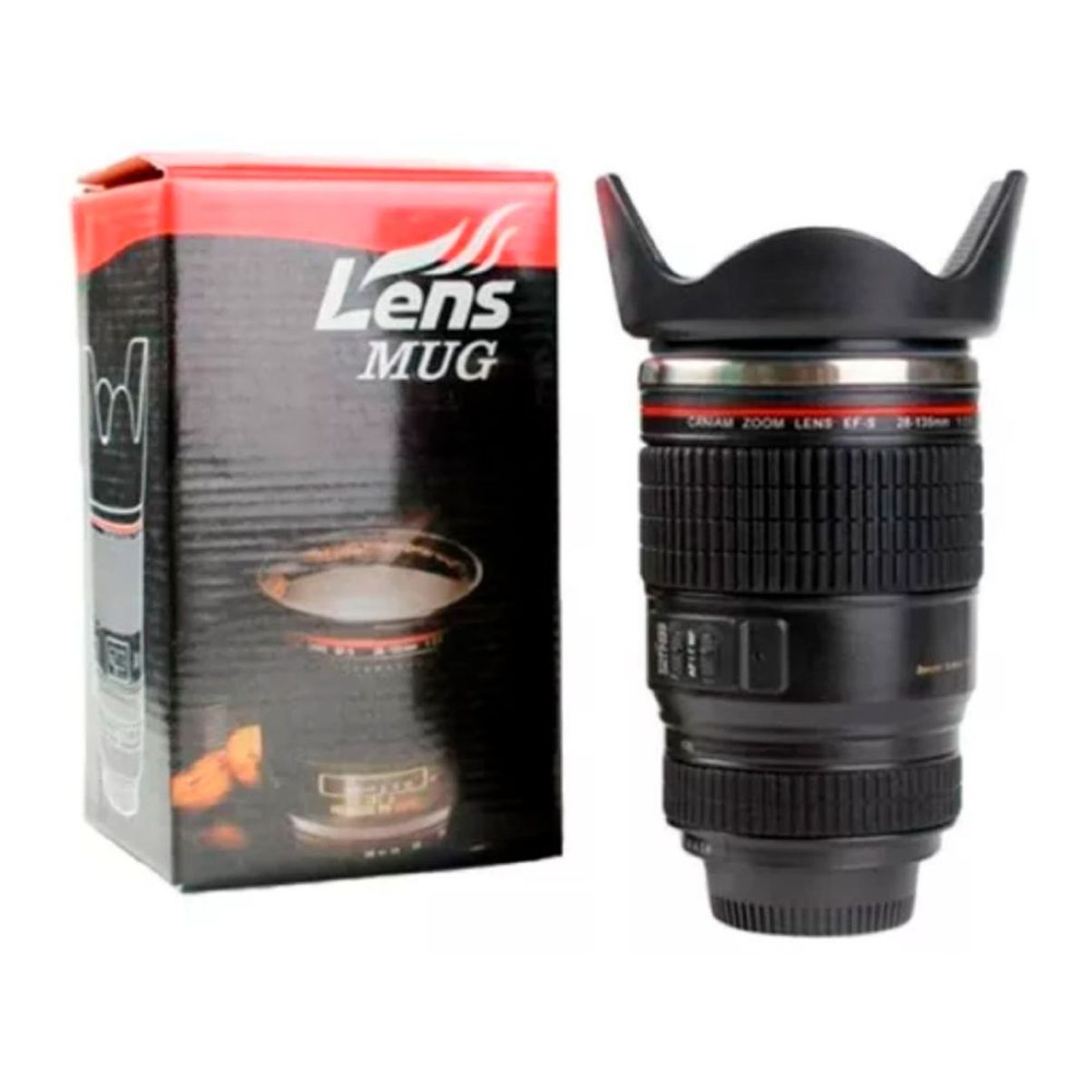 GENERICO - Taza Lente de Cámara Galletera Negro