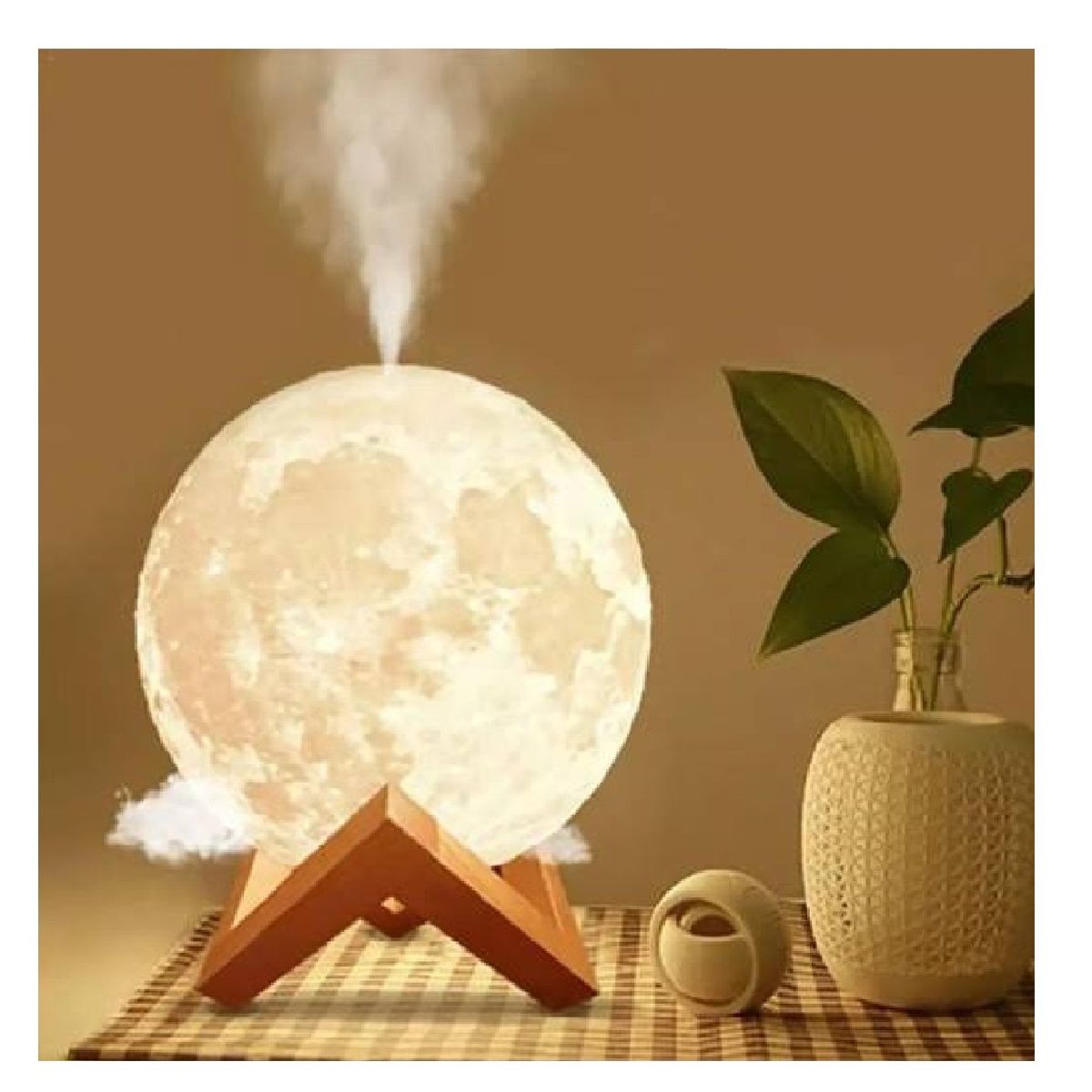OTTOWARE - Humidificador Lámpara en Forma de Luna