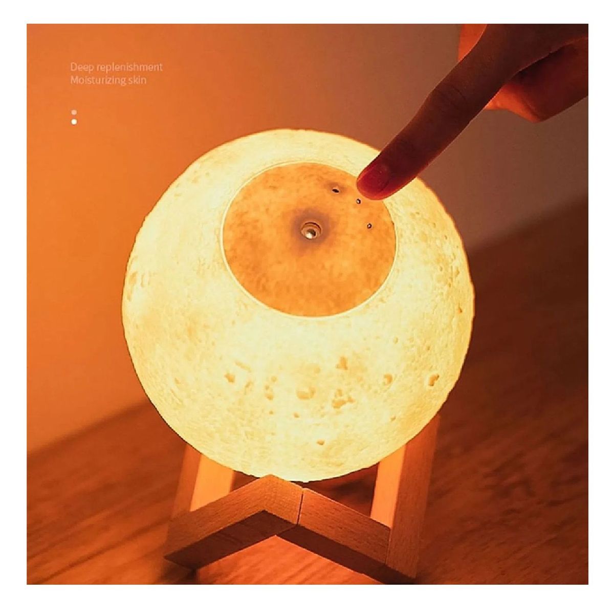 OTTOWARE - Humidificador Lámpara en Forma de Luna