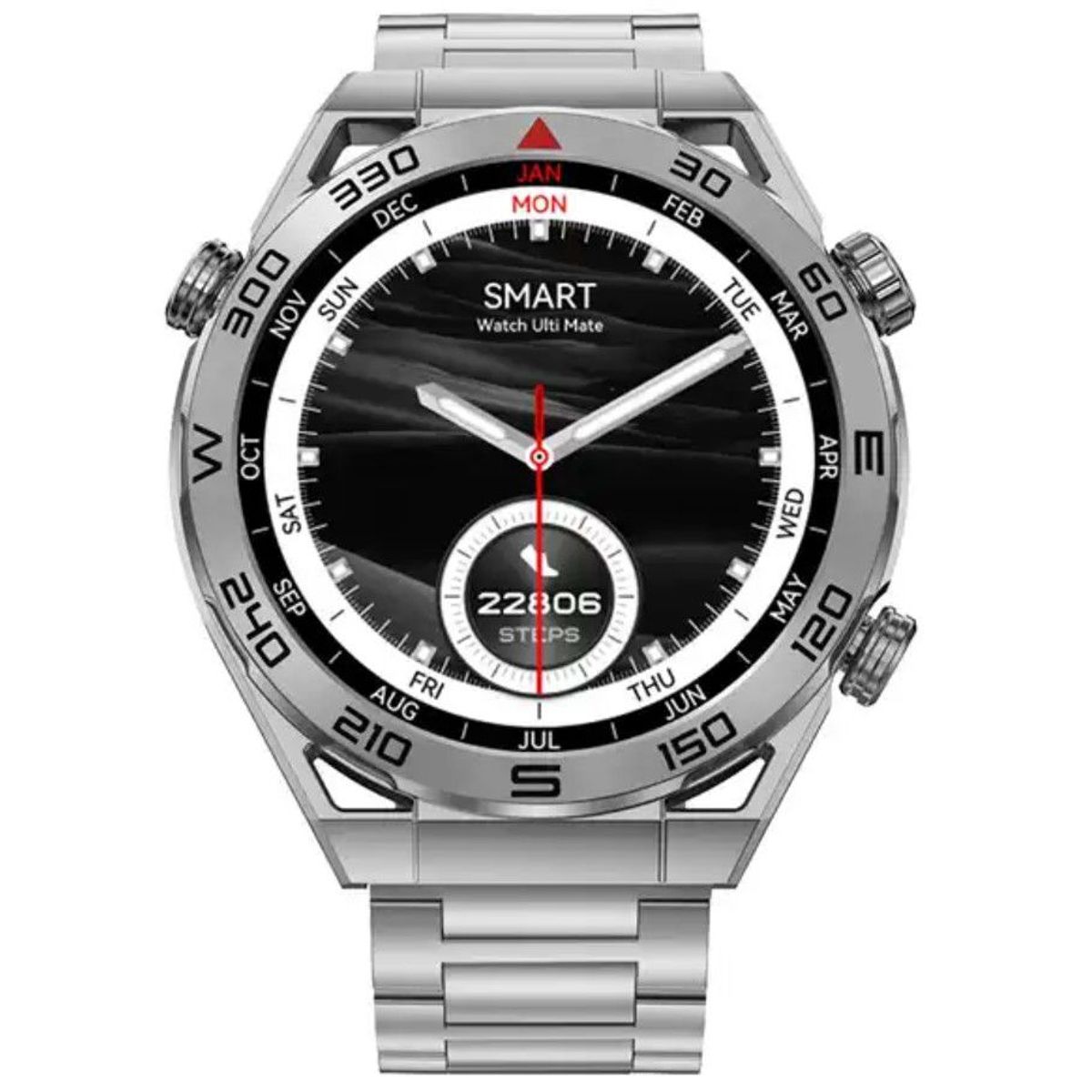 GENERICO - SMARTWATCH DT ULTRA MATE PLATEADO - Incluye correa de repuesto.