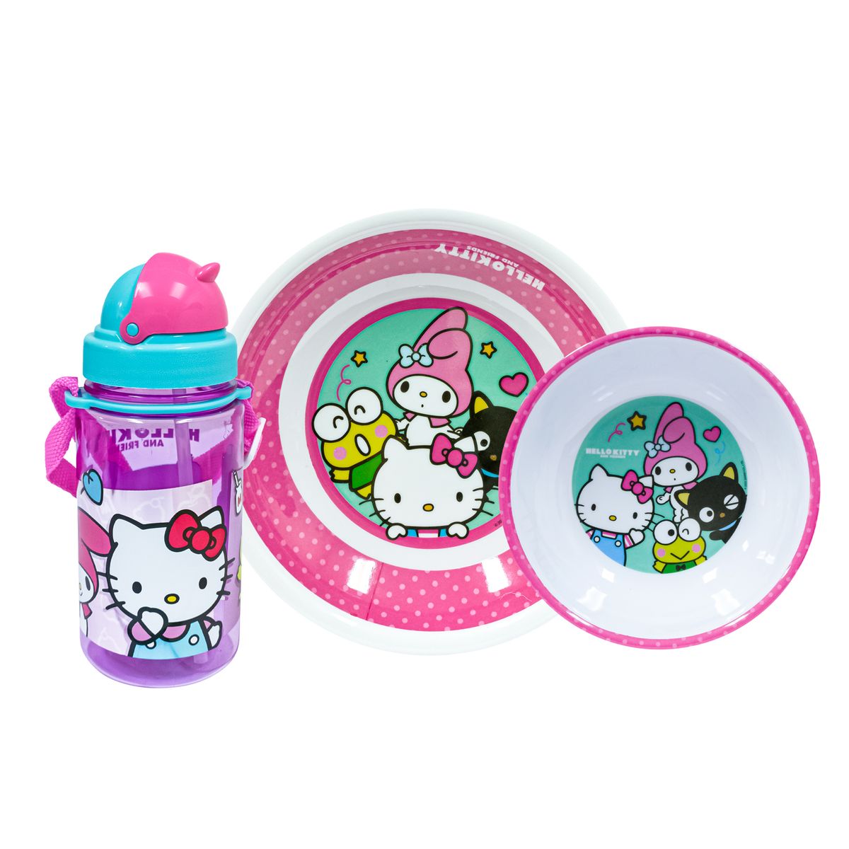 SCOOL - Vajilla de melamine 3 piezas Hello Kitty & Amigos