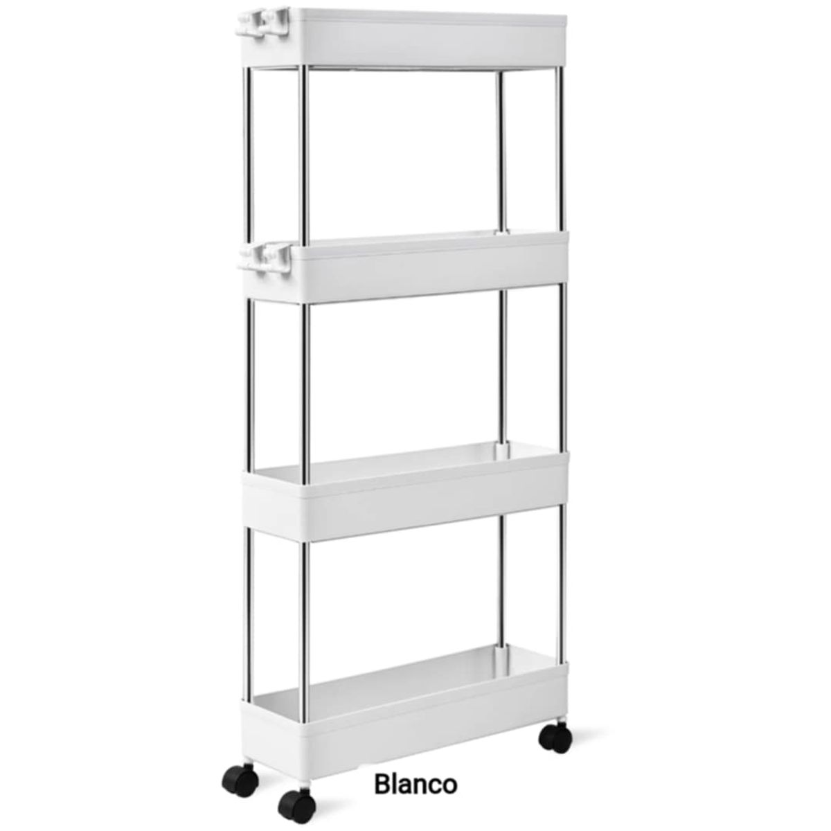 GENERICO - Carrito de 4 pisos Almacenamiento De Espacios Pequeños de Cocina
