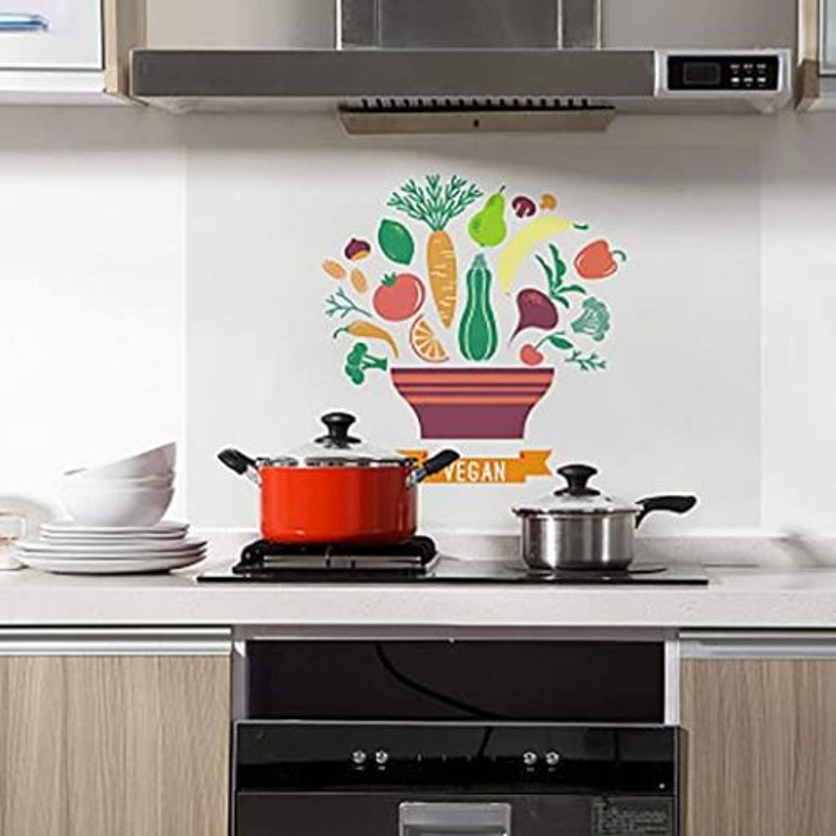 GENERICO - PACK X3 PEGATINA DECORATIVA ANTIGRASA PARA COCINA