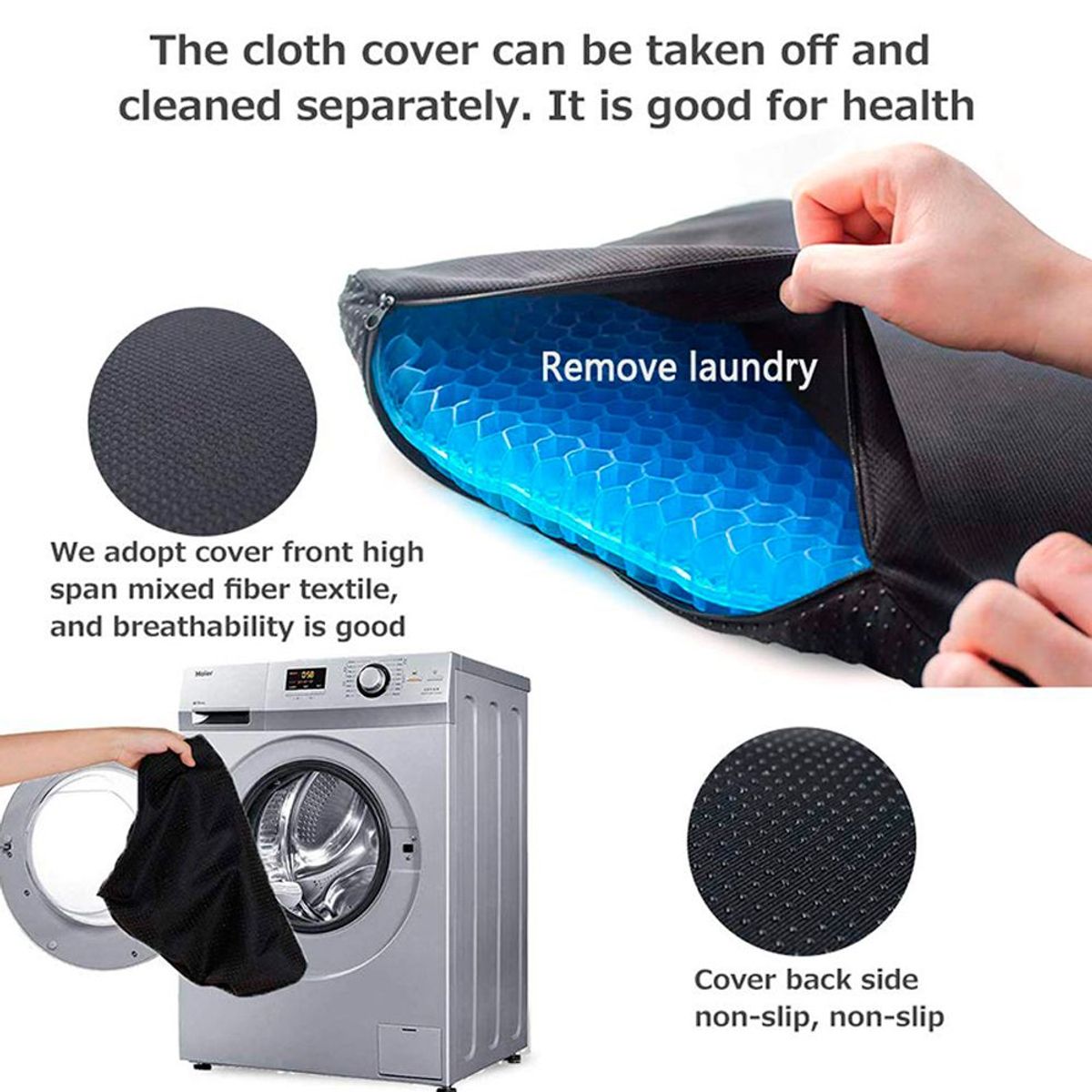 GENERICO - Cojin Ortopedico Gel Para Auto Asiento Oficina De 1000gr