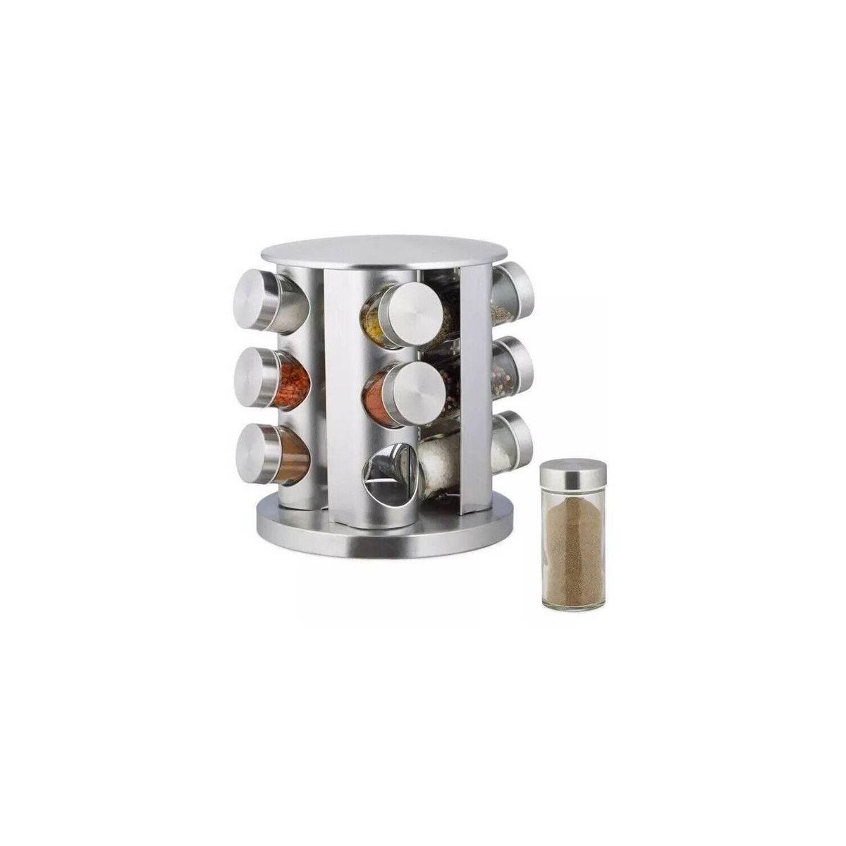 GENERICO - Condimentero especiero giratorio de 12 piezas