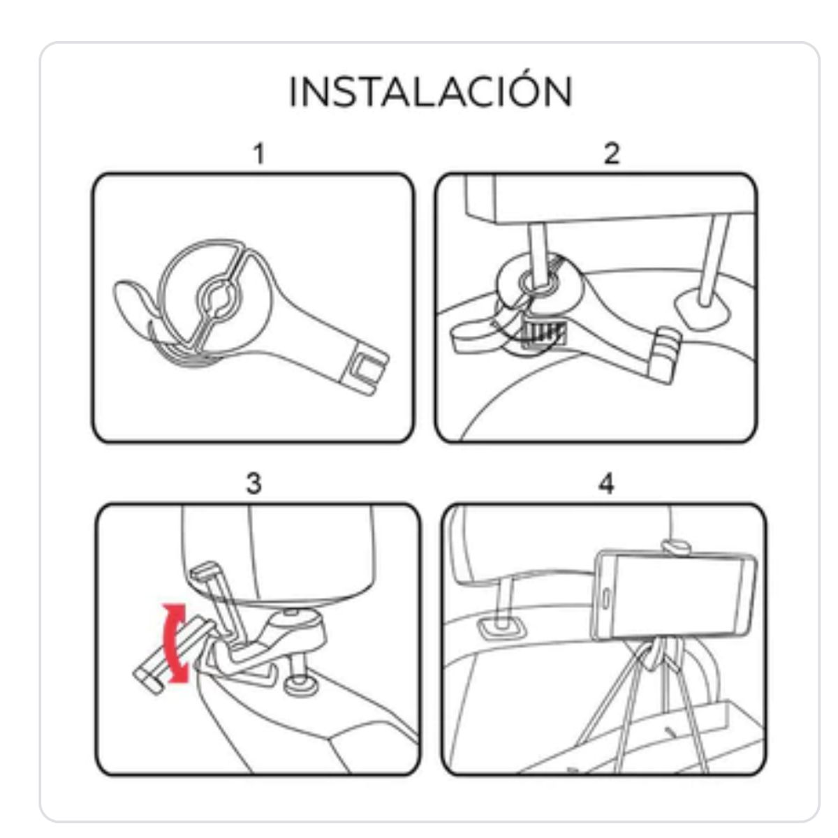 AURELA - CarHook™ - Set de 2 Soportes de Celular y Bolsas para Auto