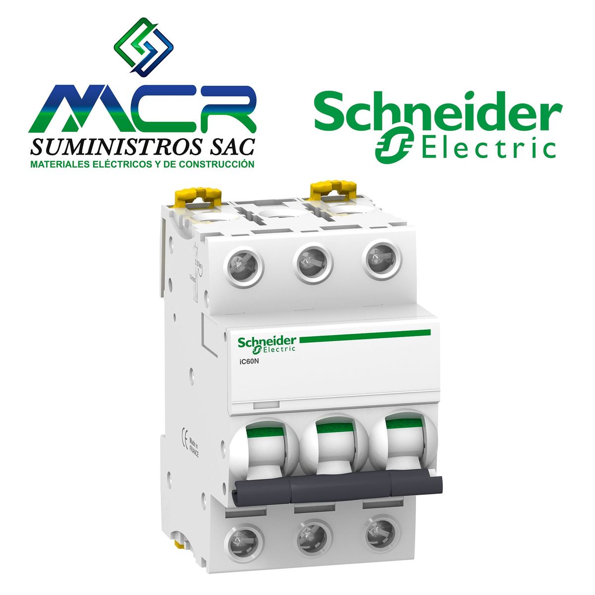 SCHNEIDER ELECTRIC - INTERRUPTOR TERMOMAGNETICO 3P 10A 10KA 230V IC60N Schneider