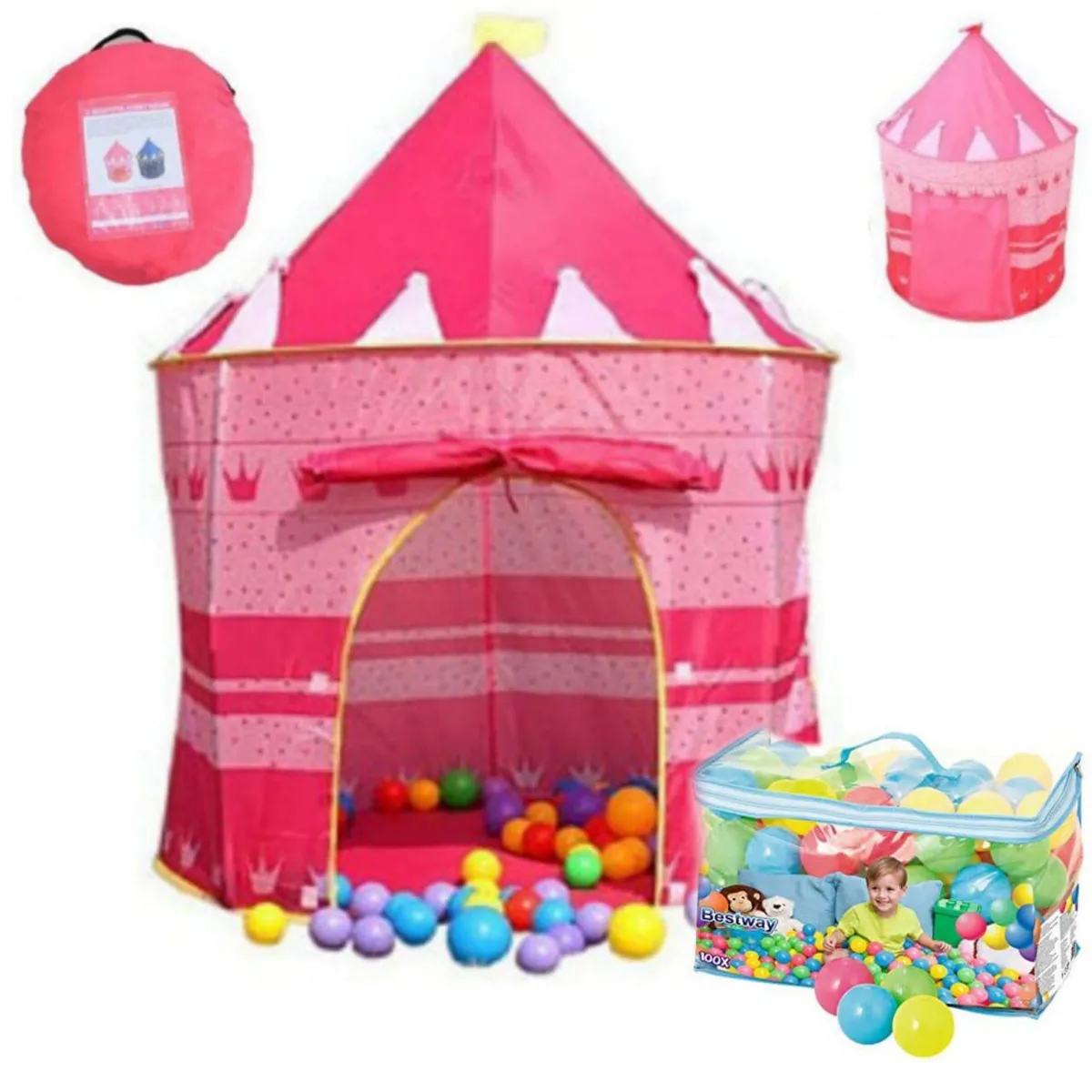 GENERICO - Carpa Castillo niña + 100 pelotas