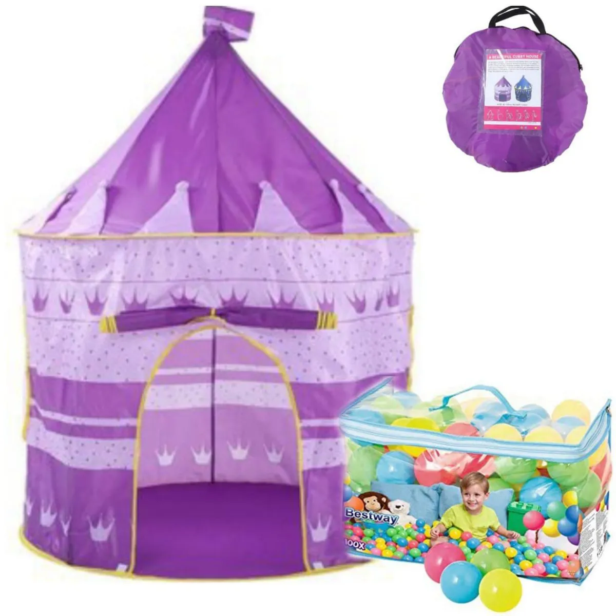 GENERICO - Carpa Castillo niña + 100 pelotas