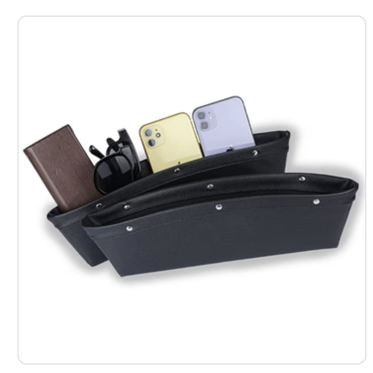 AURELA - Pack de 2 Cajas de Almacenamiento Espacio de Asiento de Auto