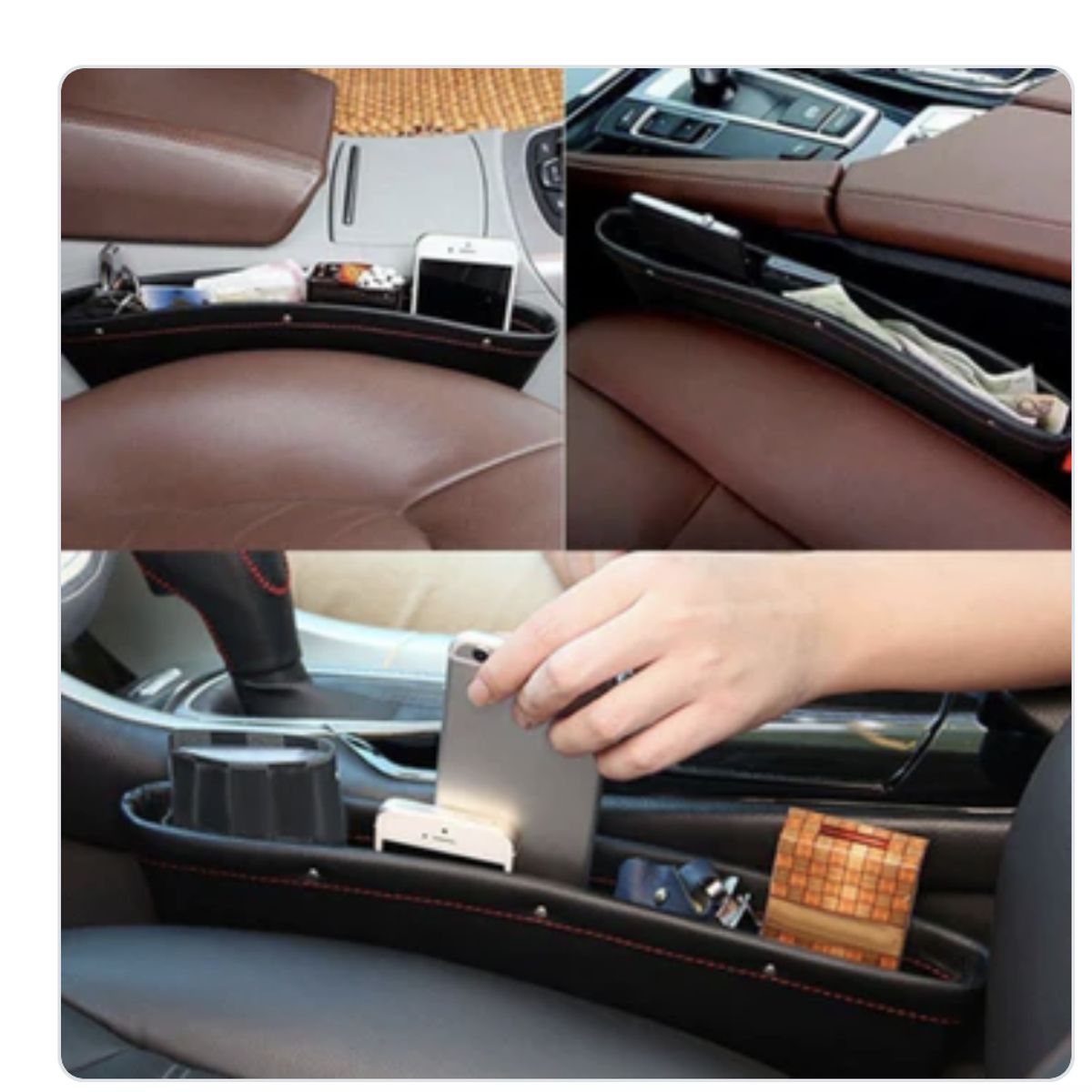 AURELA - Pack de 2 Cajas de Almacenamiento Espacio de Asiento de Auto