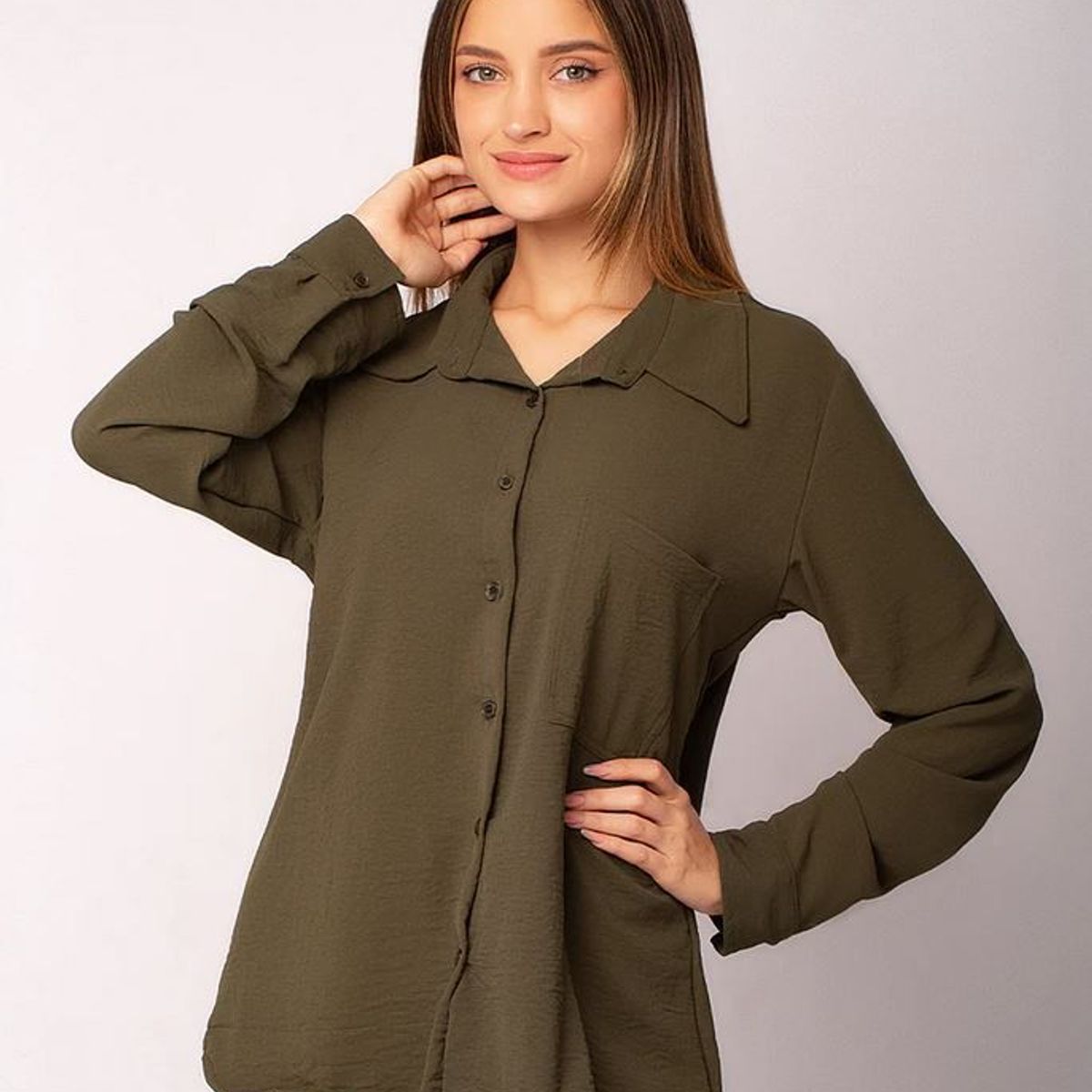 NEBULA - Blusa Zillal - Nébula - Militar