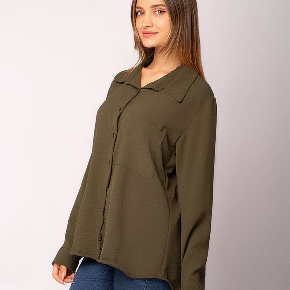 NEBULA - Blusa Zillal - Nébula - Militar