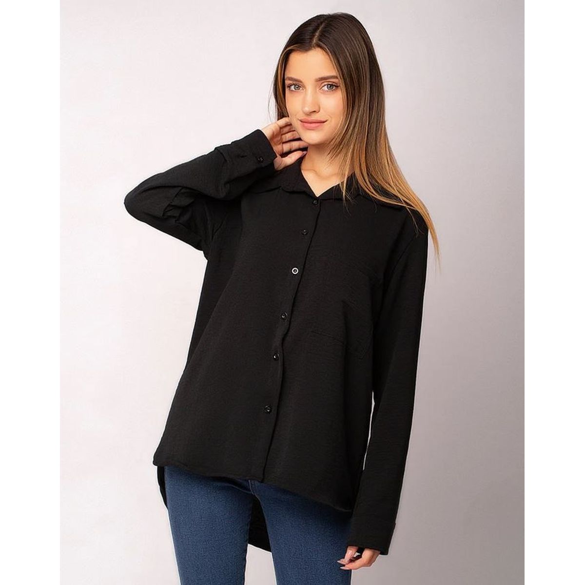 NEBULA - Blusa Zillal - NÃ©bula - Negro.