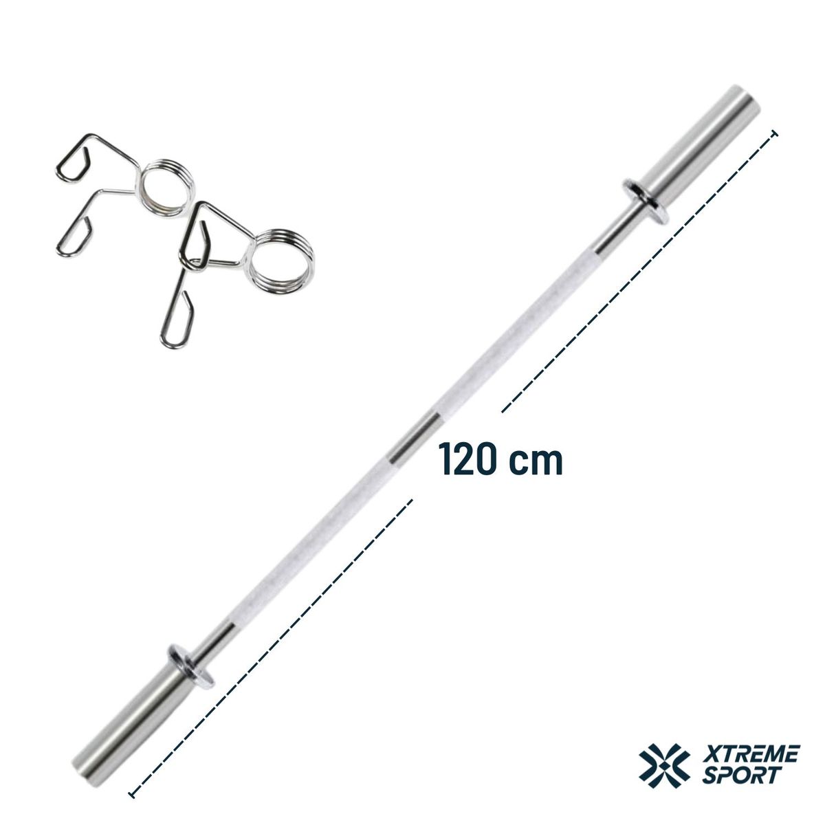 XTREME SPORT - Barra olímpica 120cm + par de Discos Olimpicos de 15 kg