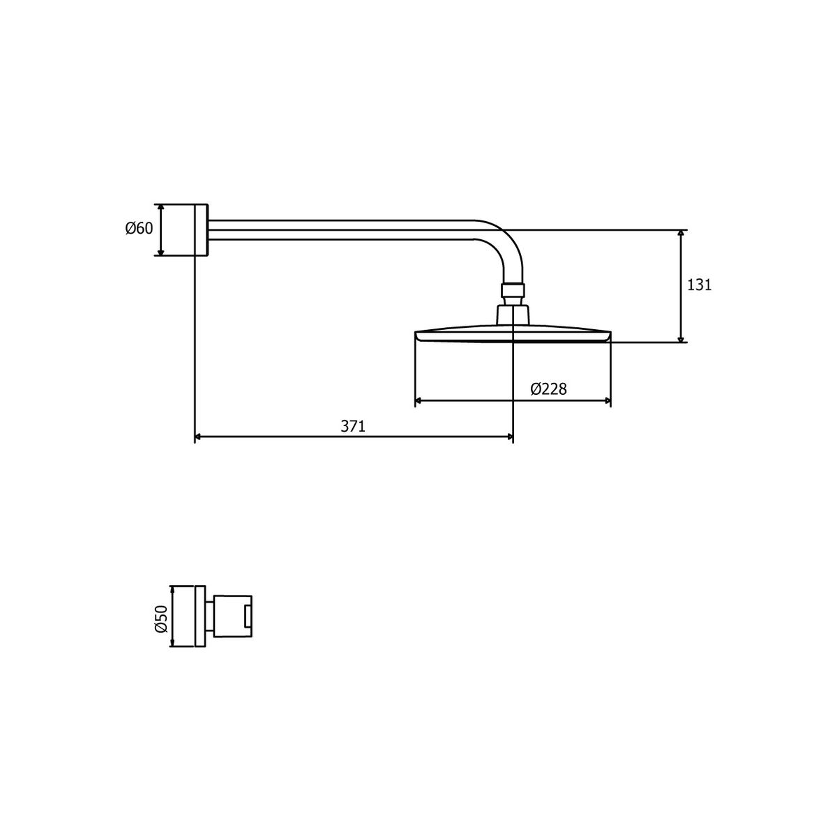 VAINSA - Mezcladora Ducha Salida Española Maui Black Negro Vainsa