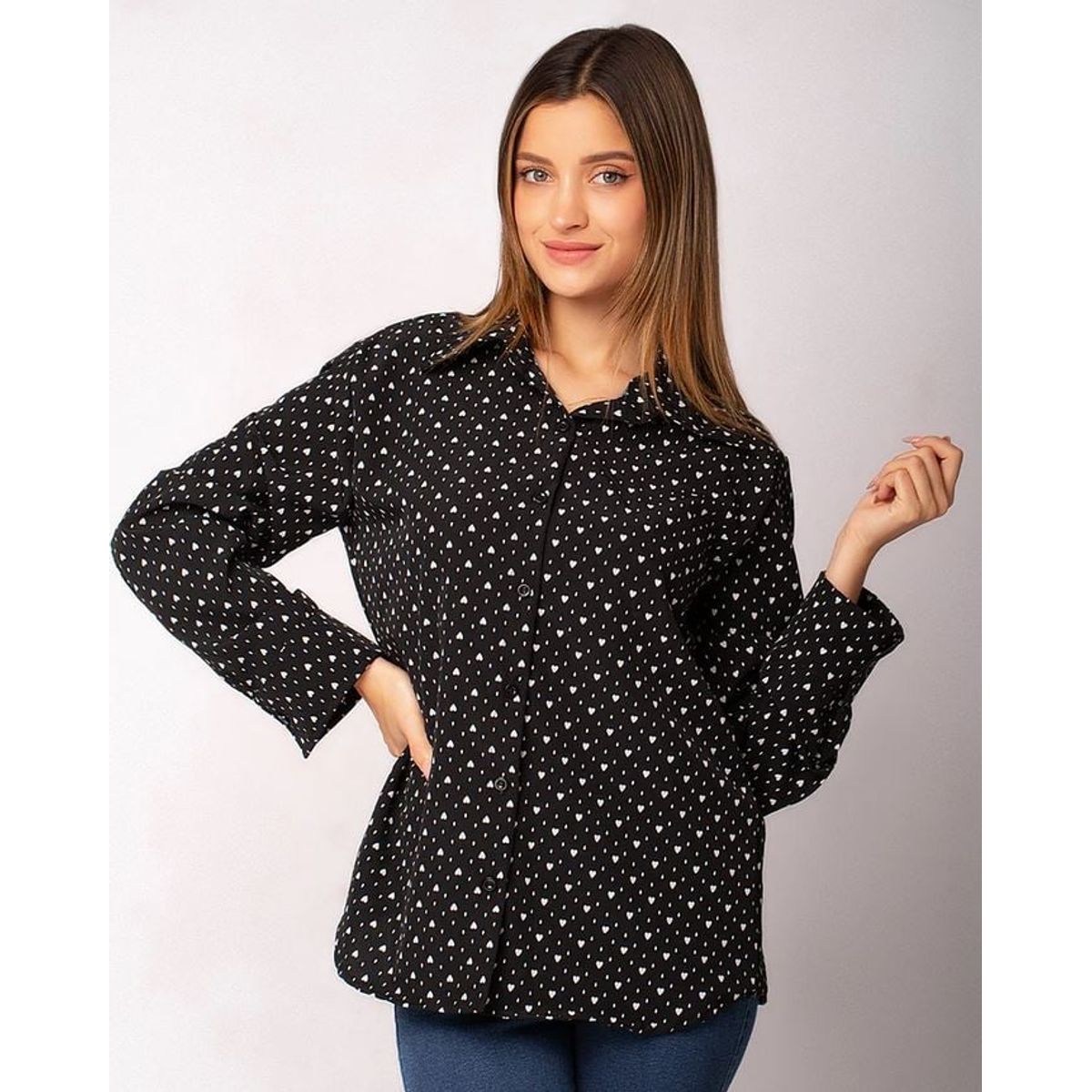 NEBULA - Blusa Kansu - Nébula - Negro