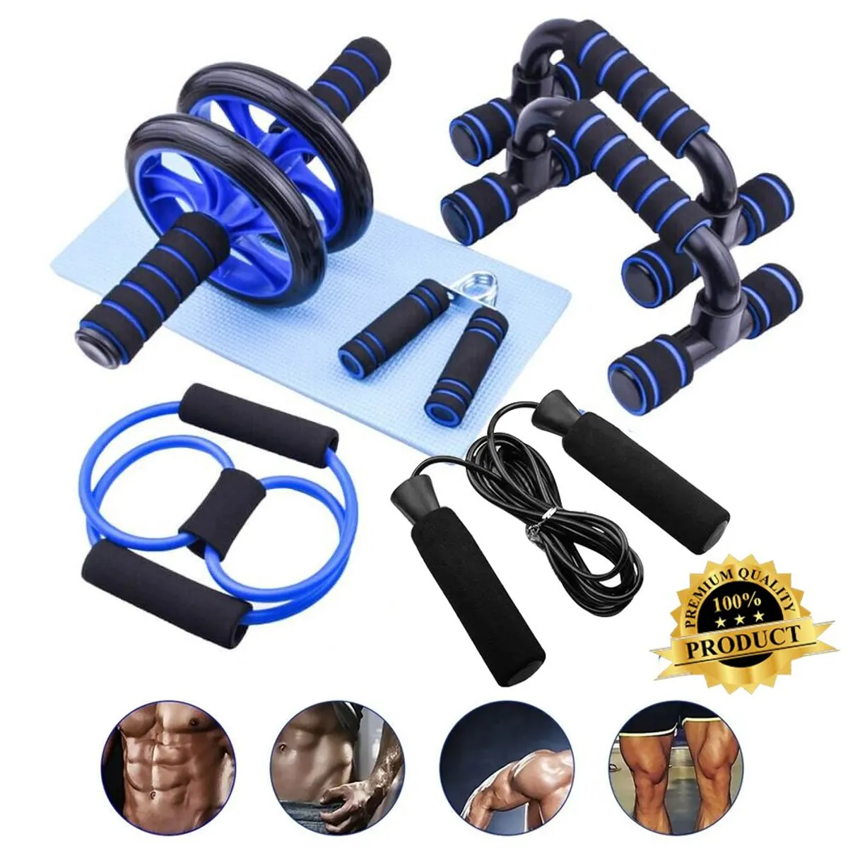 HOLGU - Kid Deportivo Ejercicios Rueda Abdominal Soga Paralelas