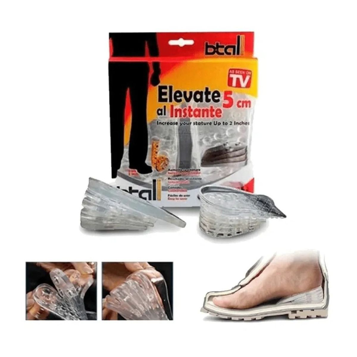 OEM - Plantilla Btall Incrementa Su Estatura hasta 5cm Elevate Gel