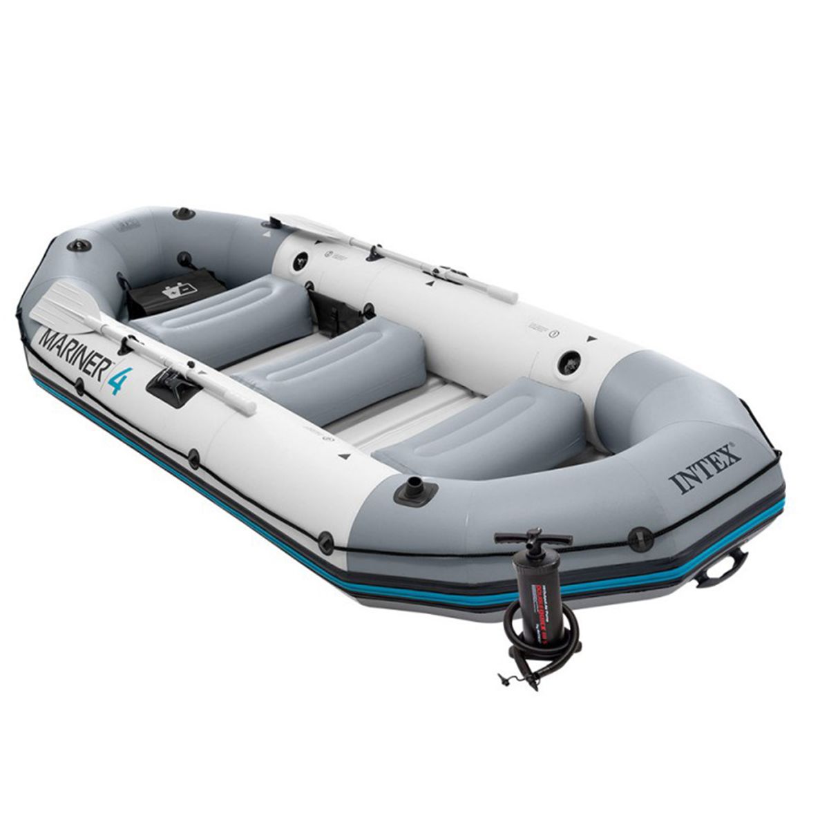 GENERICO - BOTE MARINER 4 (4 PERSONAS) INFLABLE INTEX + REMOS+ INFLADOR