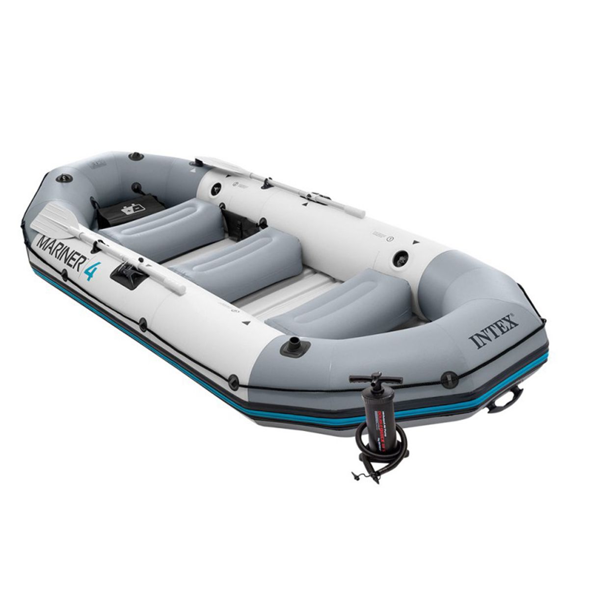 GENERICO - BOTE MARINER 4 (4 PERSONAS) INFLABLE INTEX + REMOS+ INFLADOR