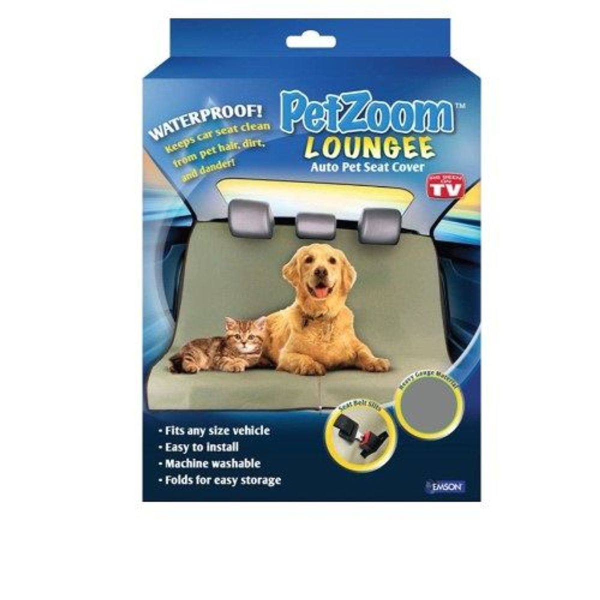 GENERICO - Funda cubre asiento de autos para mascotas