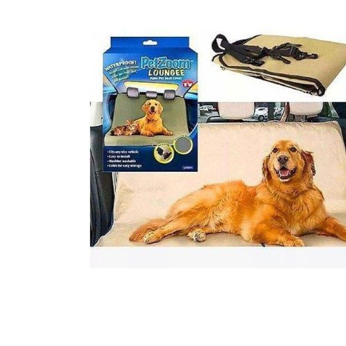 GENERICO - Funda cubre asiento de autos para mascotas