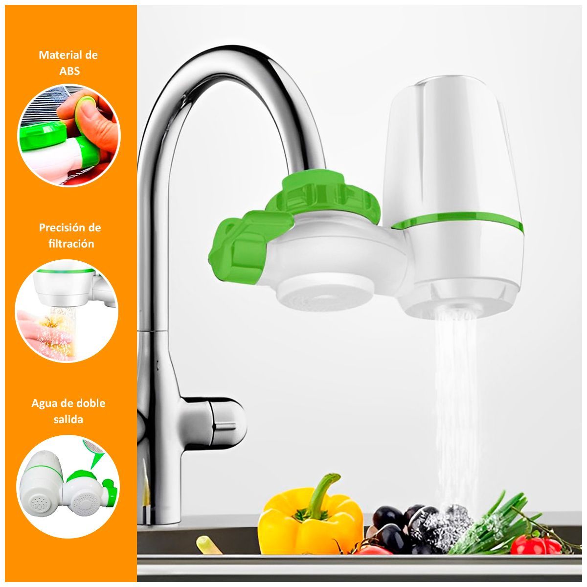 SASARU - Filtro de Agua para Grifo  Dispensador de Agua Automático Recargable