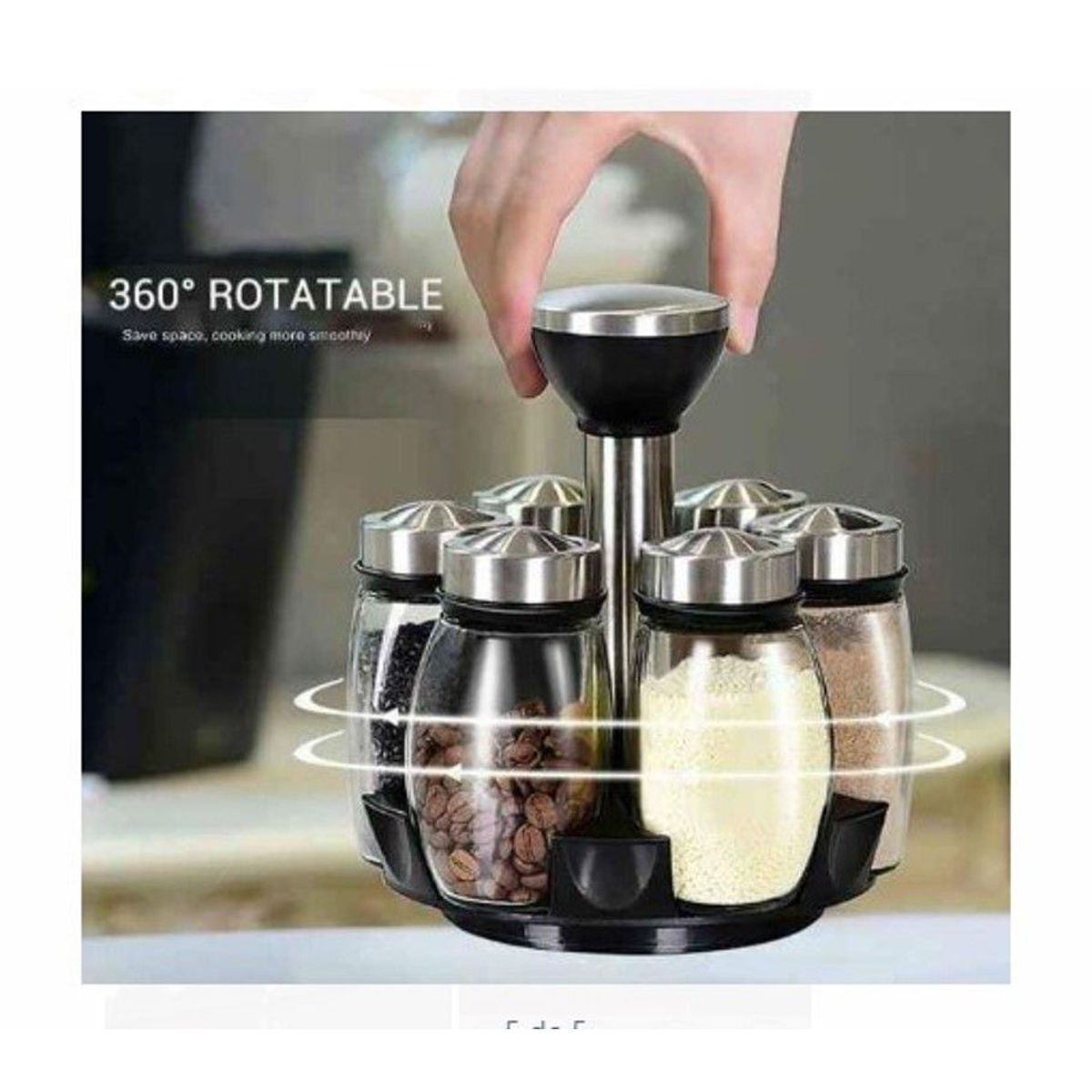 GENERICO - Condimentero de frasco de vidrio  giratorio