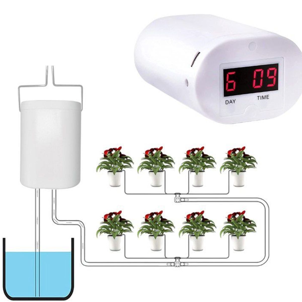 GENERICO - CONTROLADOR DE RIEGO PARA MACETEROS CON TEMPORIZADOR HOGAR