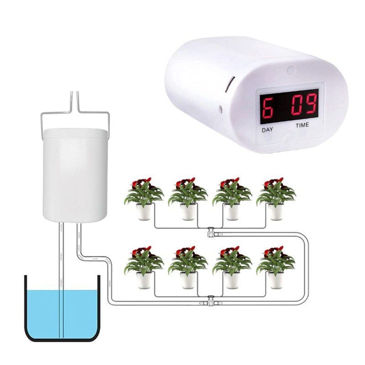 GENERICO - CONTROLADOR DE RIEGO PARA MACETEROS CON TEMPORIZADOR HOGAR