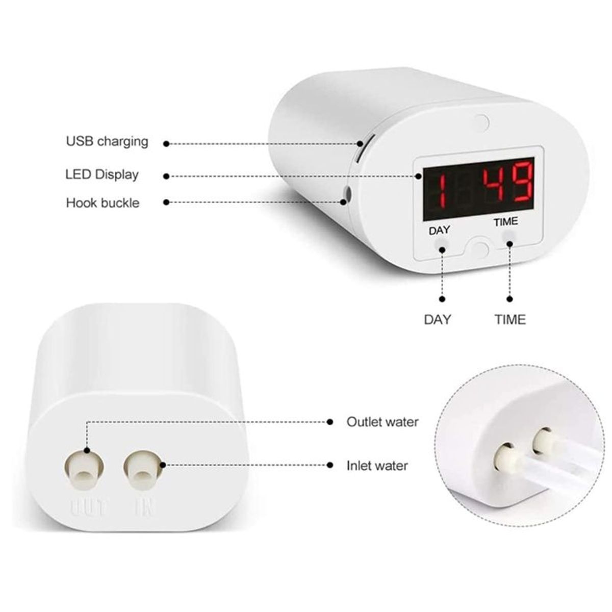 GENERICO - CONTROLADOR DE RIEGO PARA MACETEROS CON TEMPORIZADOR HOGAR