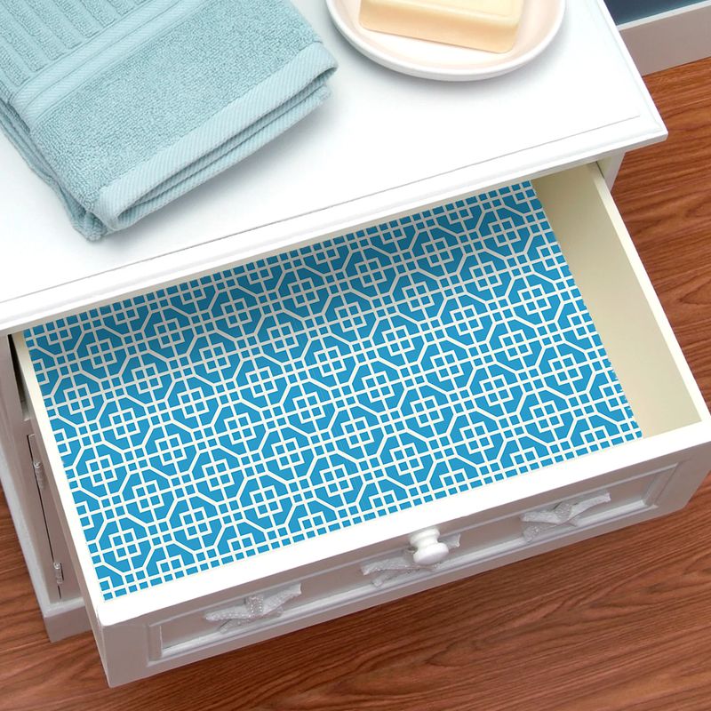 CONTACT - Cobertor para Estantes Citadel Azul  Blanco 47.5 x 150 cm