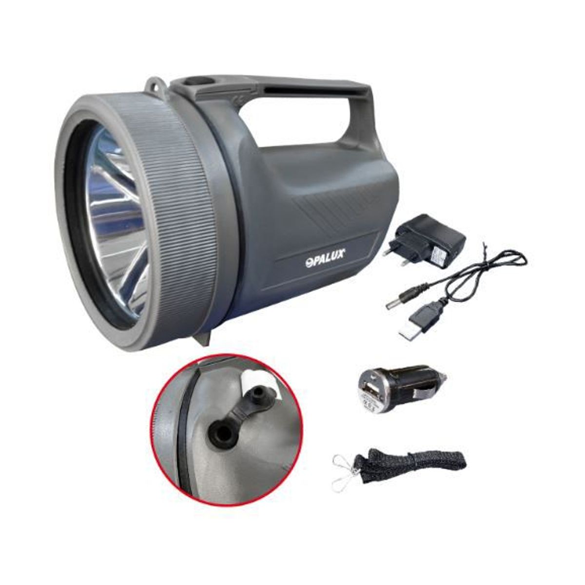 OPALUX - Linterna Antiexplosiva Recargable 5W HB-2222GY OPALUX