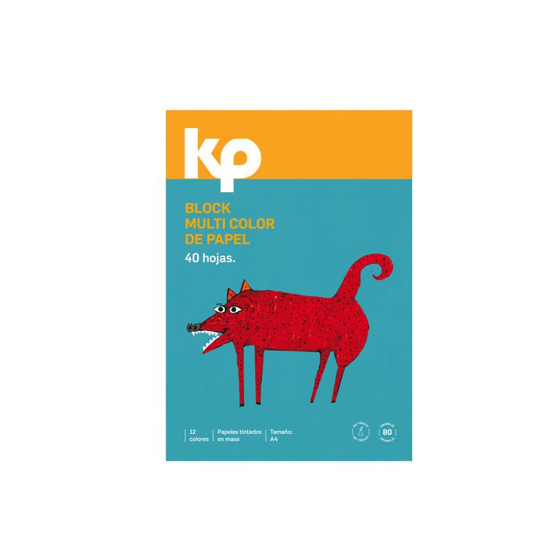 KP - Block Multicolor De Papel A4 80gr. /M2 40 Hojas)