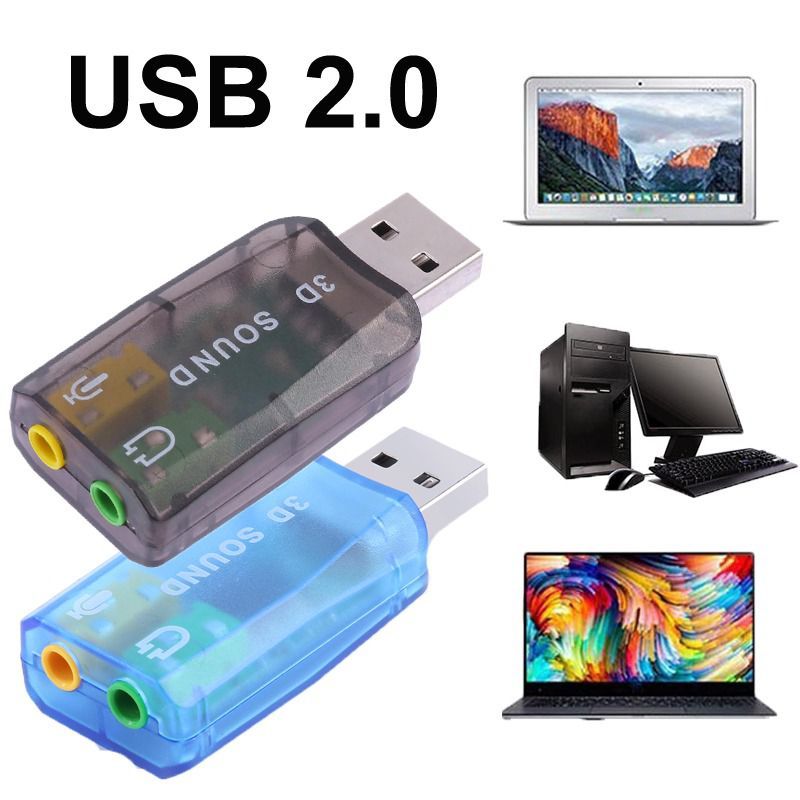 OEM - Tarjeta de Sonido Externo USB 5.1 Canales para PC